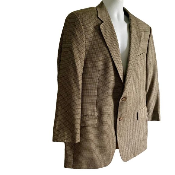 Alexander Julian Classics Sportscoat Blazer Wool Houndstooth Pattern Men's 44L - Picture 3 of 14